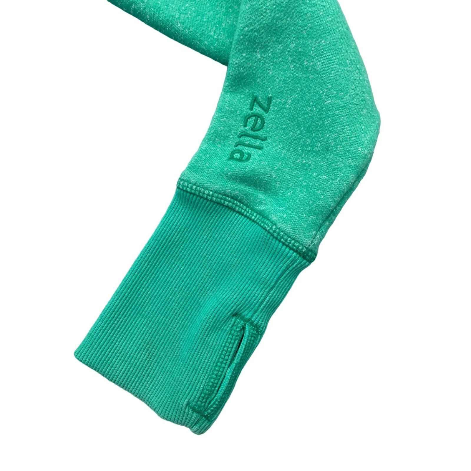 VETEMENTS Felpa con cappuccio e zip intera Zella Harmony striata verde brillante taglia small