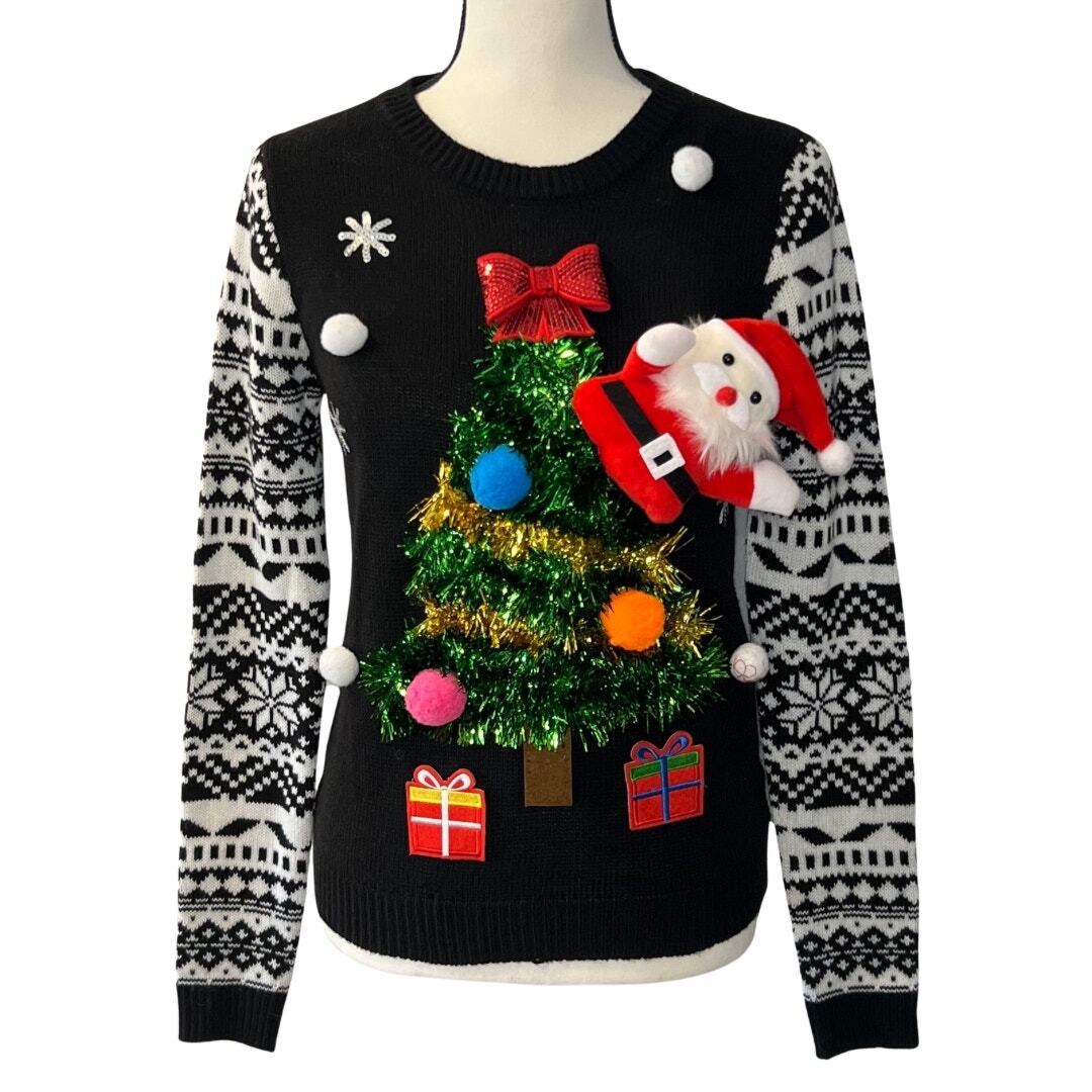 No Boundaries Women's Ugly Christmas Sweater Size S