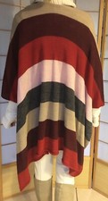 Jessica Macintock Cape Poncho Plus Size 26/28/32 Burgundy Multi Fringe Onesize