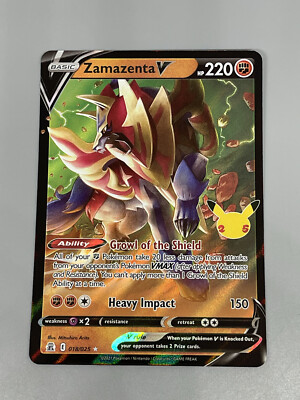 Zamazenta V Pokemon Celebrations 25th Anniversary Full Art Holo