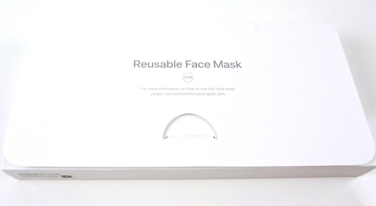Apple Reusable Face Mask NEW (3) NEW + BOXED Size S/M - RARE to