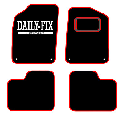 CAR FLOOR MATS FOR FIAT 500 2012 TO 2022 ALL WEATHER TAILORED BLACK CARPET MATS