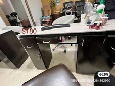 nail salon equipment used sell table and pedicure chairs