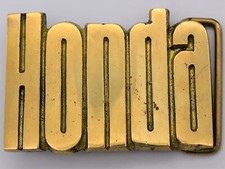 Solid Brass Honda 1970s Vintage Belt Buckle