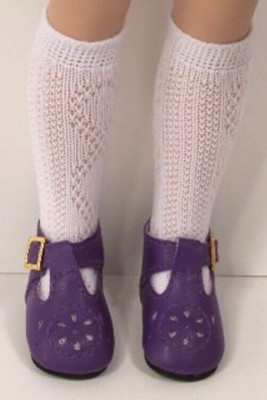 Purple Modern T-Straps Doll Shoes For 14'' Robert Tonner Betsy McCall (Debs