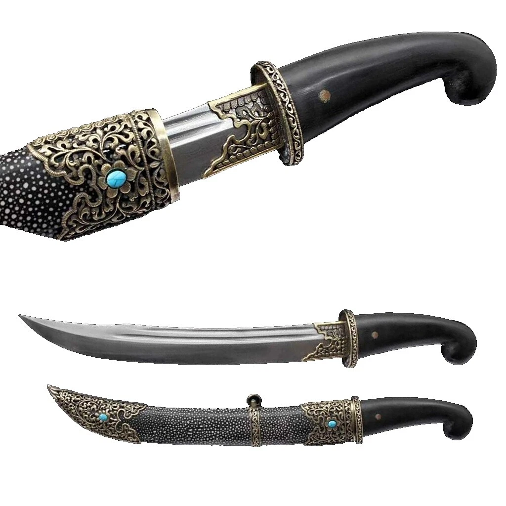 Espadas japonesas de colección negra y Mango de Cuerno sables