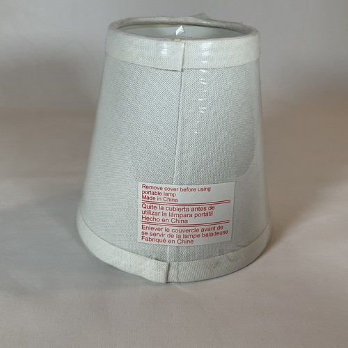 New PORTFOLIO LAMP SHADE Light Natural Canvas Mini Fabric Clip On 3.25X5.25" XS - Picture 3 of 4