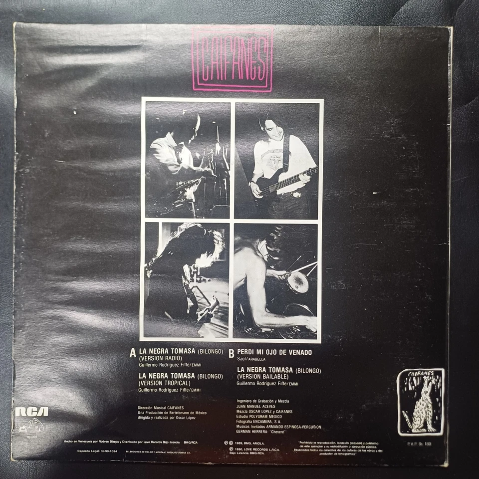 Caifanes - La Negra Tomasa - Latin, Rock Pop, Venezuela, 1989 Maná, Soda Stereo Foto 2 de 4