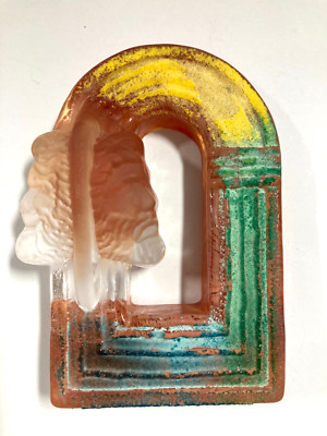 Kosta Boda Kjell Engman Glasobjekt Glas Objekt Framework signiert 14cm