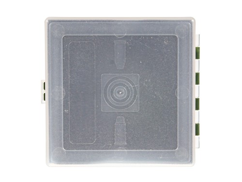 Megaline Box 11x11x3,5 cm, grün-transparent, mit Schaumstoffeinlage, sicherer Tr - Bild 3 von 3