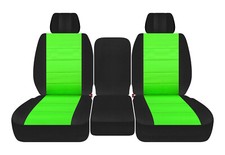 Frontback Truck Car Seat Covers Blk-lime Green Fits Dodge Ram 11-18 15002500