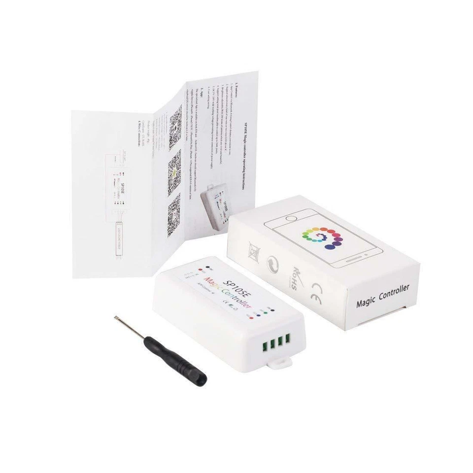 SP105E Controller DC5~24V Bluetooth APP Control WS2811 WS2812B APA102 LED Lights - Image 2 of 4