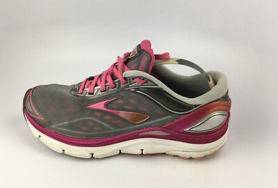 Brooks Womens Transcend Running Shoes 1202091B149 Gray Pink 2015 Low Top  M