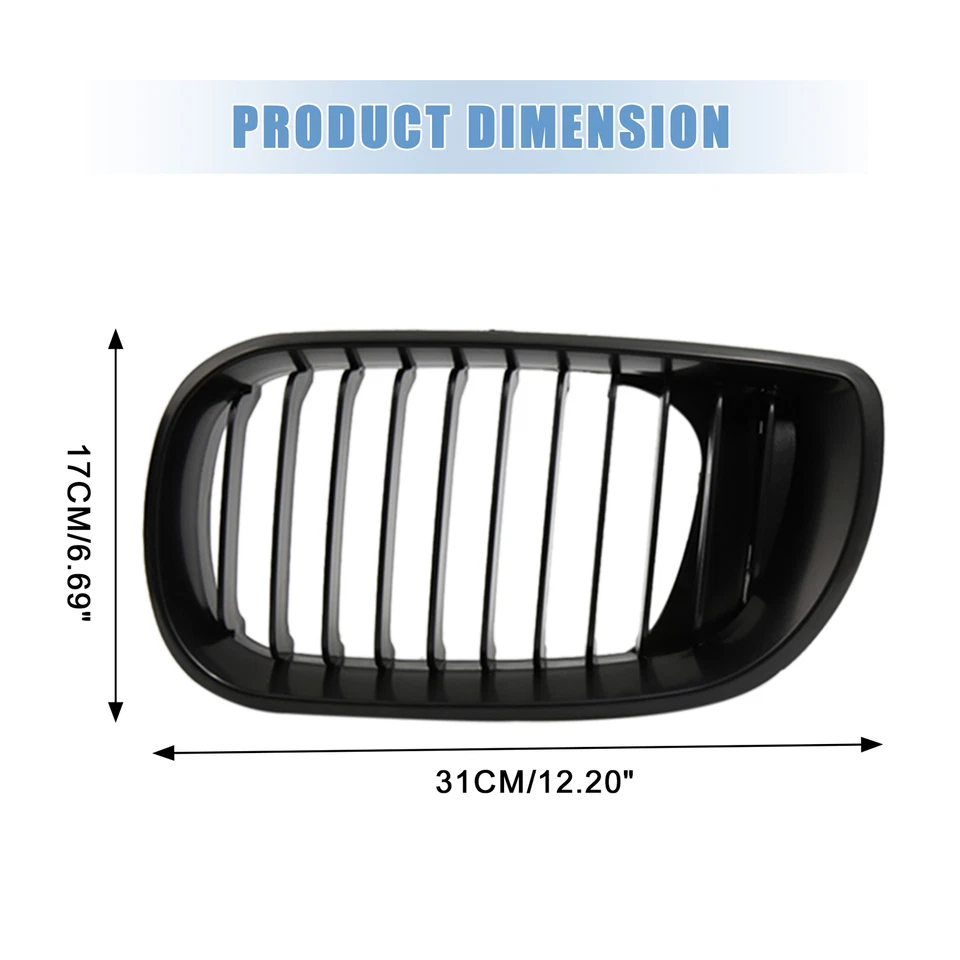 Parrilla mate 2 piezas para BMW E46 4D sedán 318i 320i 323i 325i 328i 2002-2005 Foto 3 de 4