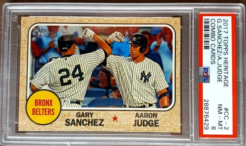 2017 Heritage Aaron Judge Gary Sanchez Rookie Bronx Belters #CC-2 ~ PSA 8 NM-MT