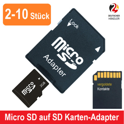 Speicherkarten Adapter von Micro SD auf SD Kartenadapter Karte Memory Card NEU 