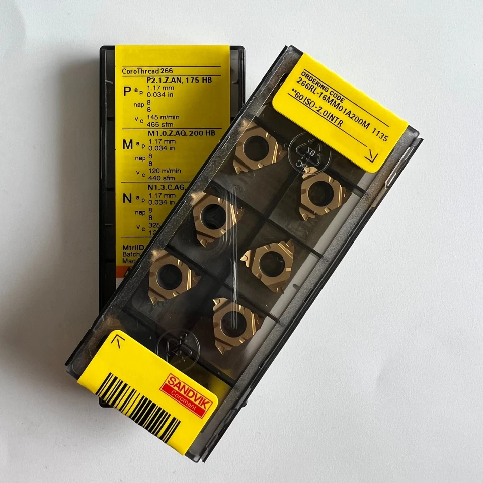SANDVIK  CNC full thread profile insert 266RL-16MM01A200M 1135 - Image 4 of 4