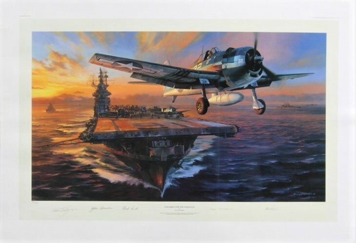 Scramble for the Marianas by Nicolas Trudgian signed by US Navy