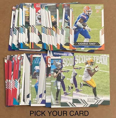 2021 SCORE   PICK YOUR CARD   football card Single Base Insert RC Parallel