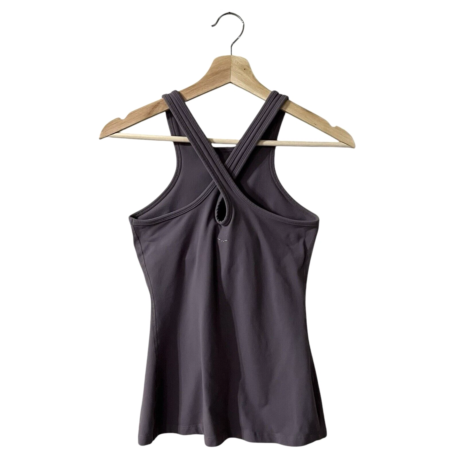 beyond-yoga under lock & keyhole built in shelf bra dusty violet tank-top