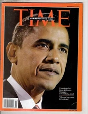 BARACK OBAMA TIME MAGAZINE NOVEMBER 17 2008 COMMEMORATIVE ISSUE NO LABEL