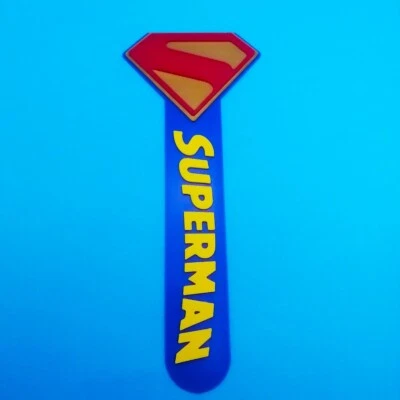 DARK PROJECT WORKS PICTURES Superman 2025 3D Printed Bookmark - plastic logo - DCU - DC Comics - Superhero