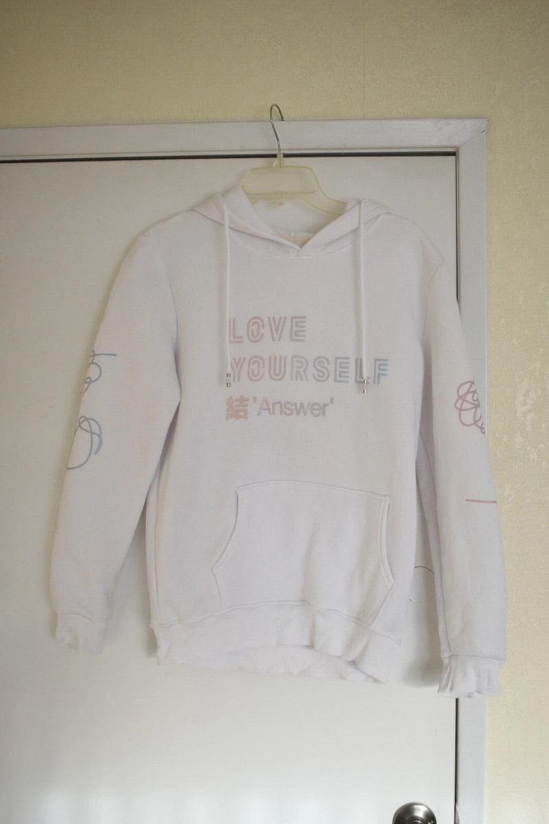 Bts love hotsell yourself hoodie white