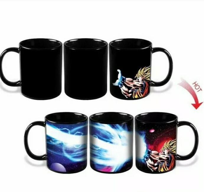Dragon Ball Taza Mágica Su Goku Kamehameha Que Aparece A Contacto De Cálido