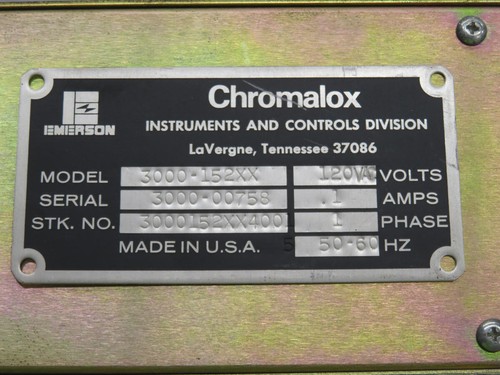 CHROMALOX 3000-152XX PROCESS MONITOR T234171 - Picture 4 of 4