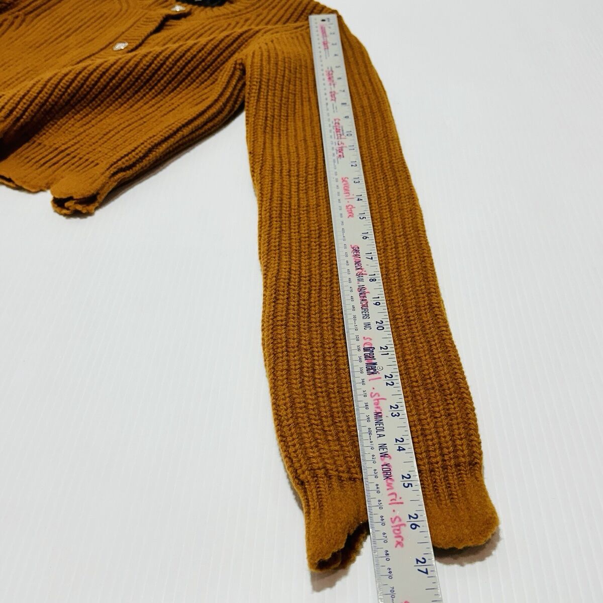 Versace Brown Wool Knit Cardigan Sweater Distressed Hem IT Versace Brown Wool Knit Cardigan Sweater Distressed Hem IT