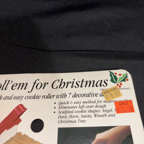 Vintage 1997 Hutzler Roll 'Em Christmas Cookie Roller 7 Designs - Picture 8 of 24