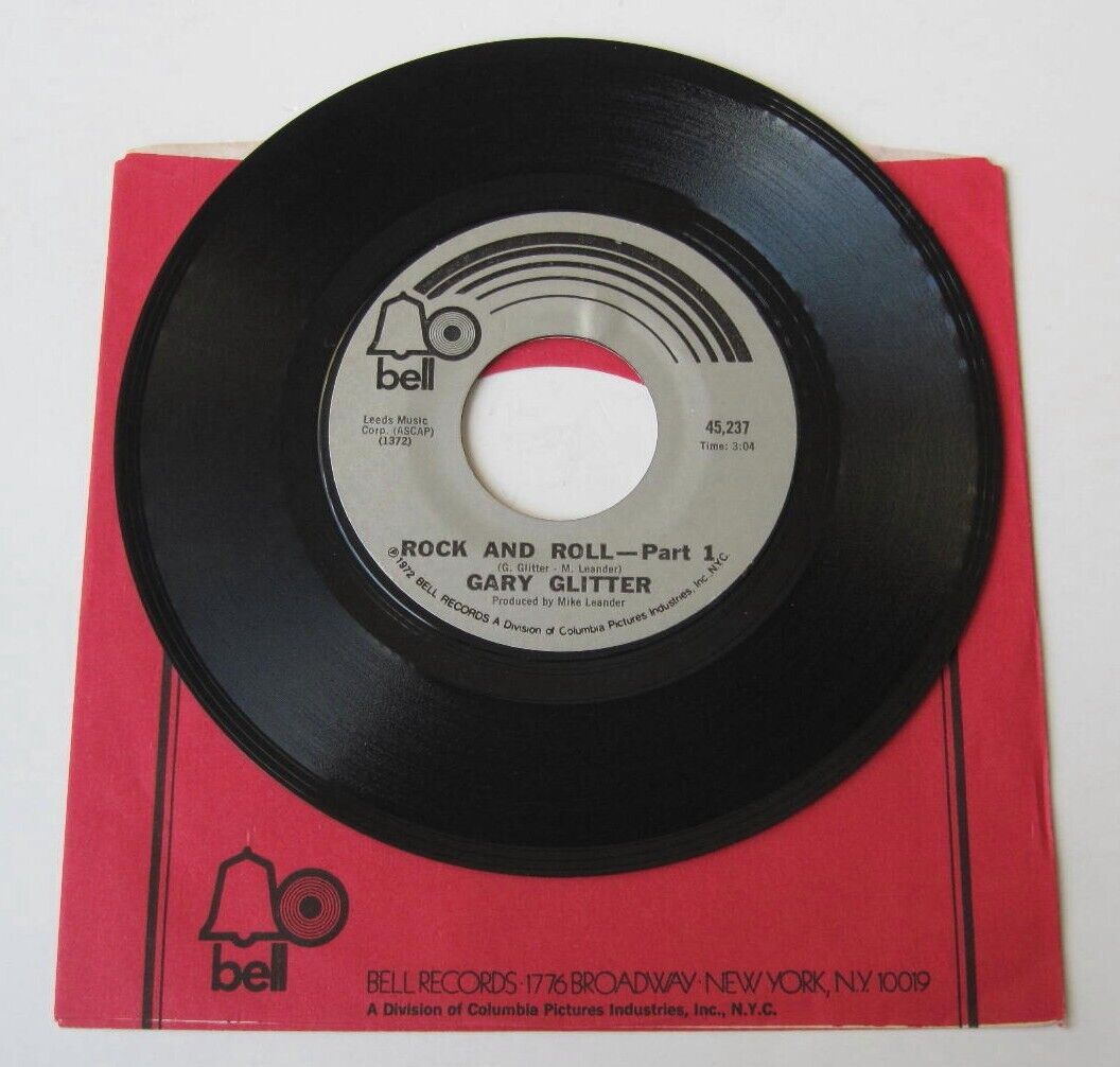 Gary Glitter - Rock And Roll Part 1 And 2 - Strong VG+ 1972 Glam Rock Vinyl 7"