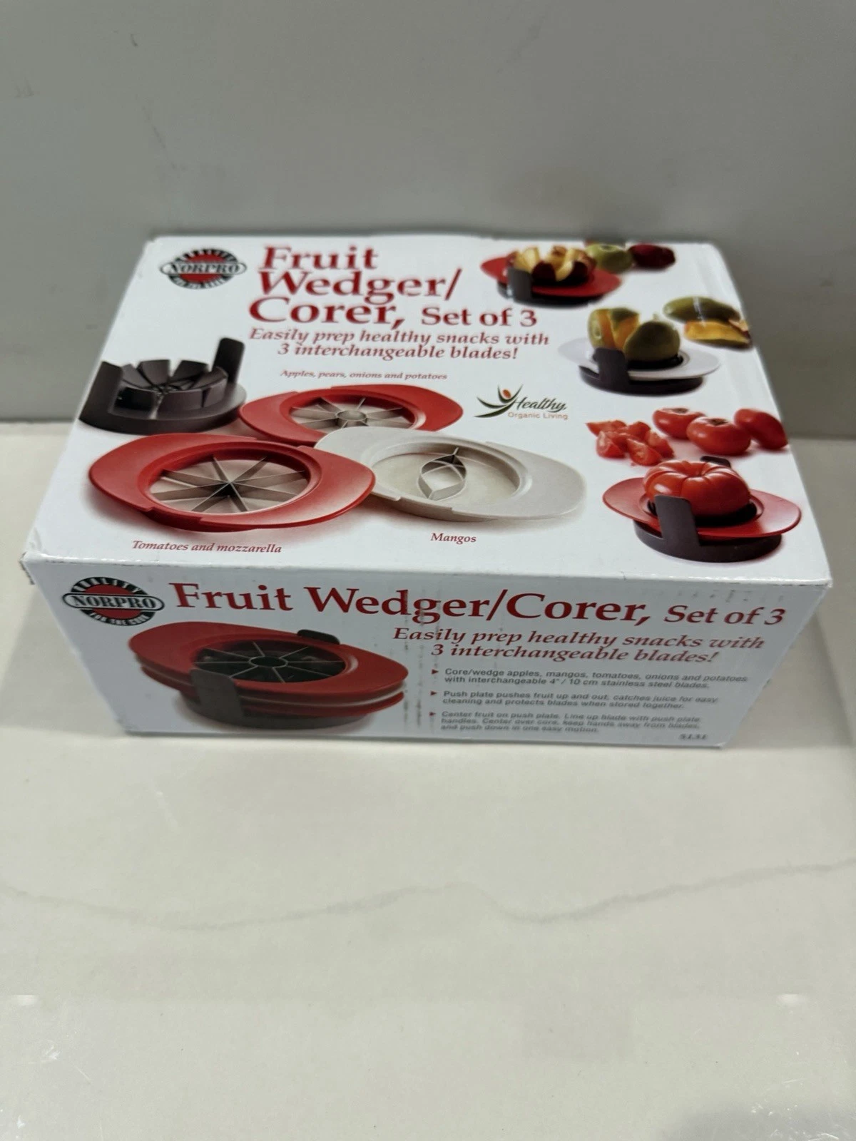 Norpro Fruit Wedges Corer Set Of Three New In Box Apple Slicer