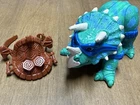 1993 TMNT Leonardo Dingy Dino Triceratops Dinosaur W/ Saddle Figure Cave Leo VTG