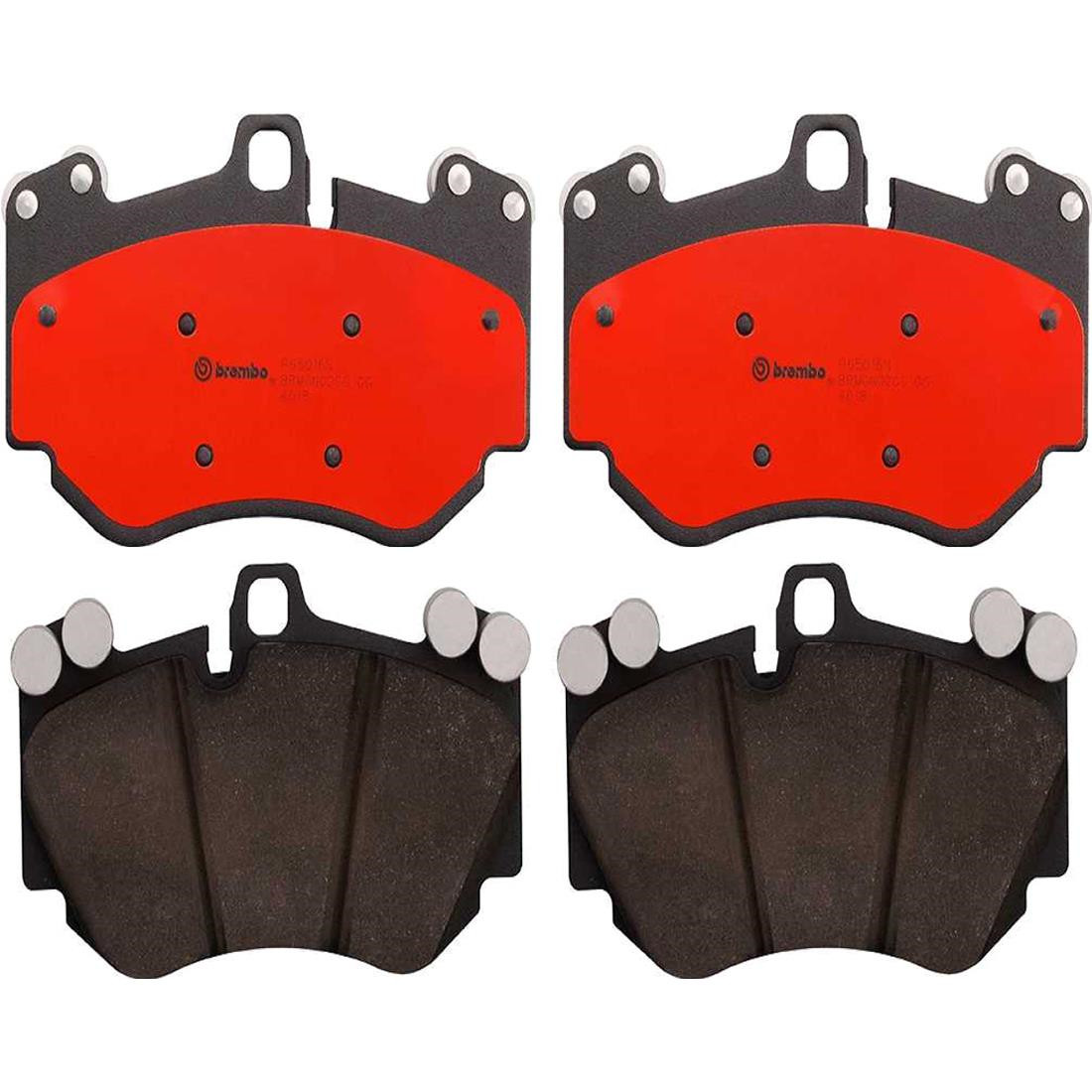 Brembo Front NAO Ceramic Slotted Brake Pad Set For Porsche Cayenne Audi R8 RS5