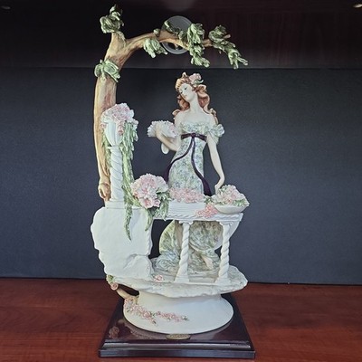 Florence ''The Flower Girl'' Porcelain Figurine Woman Art Nouveau G. Armani It