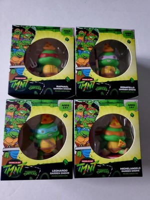 New 4 TMNT Garden Gnome, Raphael, Donatello, Leonardo & Michelangelo 