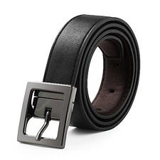 Reversible Kids Belts for Boys - Fit Waist: 31"-36" (Rec 12-16yrs) Gunmetal