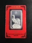 (PAMP) 2017 1oz .999 Lunar Calender Series "Rooster" Bar