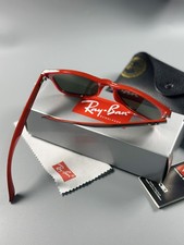 Ray-Ban Wayfarer RB2140 Black Red Edition Sunglasses Green Lenses  Accessories