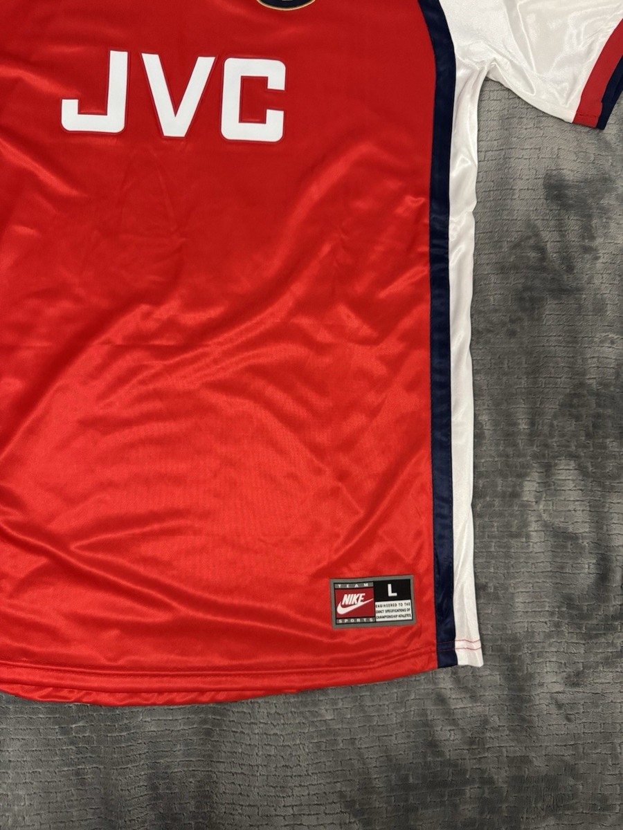 BERGKAMP 10 nike RETRO Arsenal 98/99 Home JVC Men's Jersey