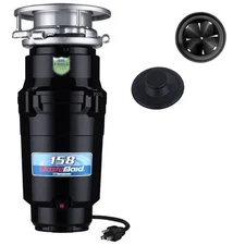 Waste Maid 1/2 HP Continuous Feed Garbage Disposal with Cord, Anti-Jam & Compact