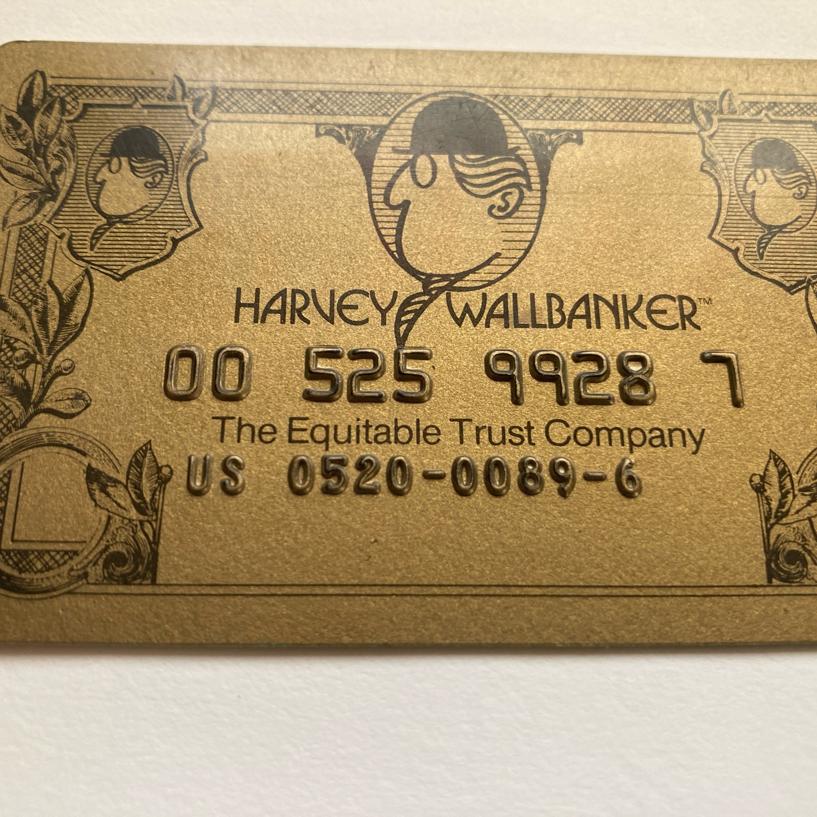 VTG 1977 Equitable Bank 1st Type Of ATM Card - “HARVEY WALLBANKER” RARE EXC COND