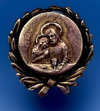 Vintage Catholic First Holy Communion Religious Medal Pin