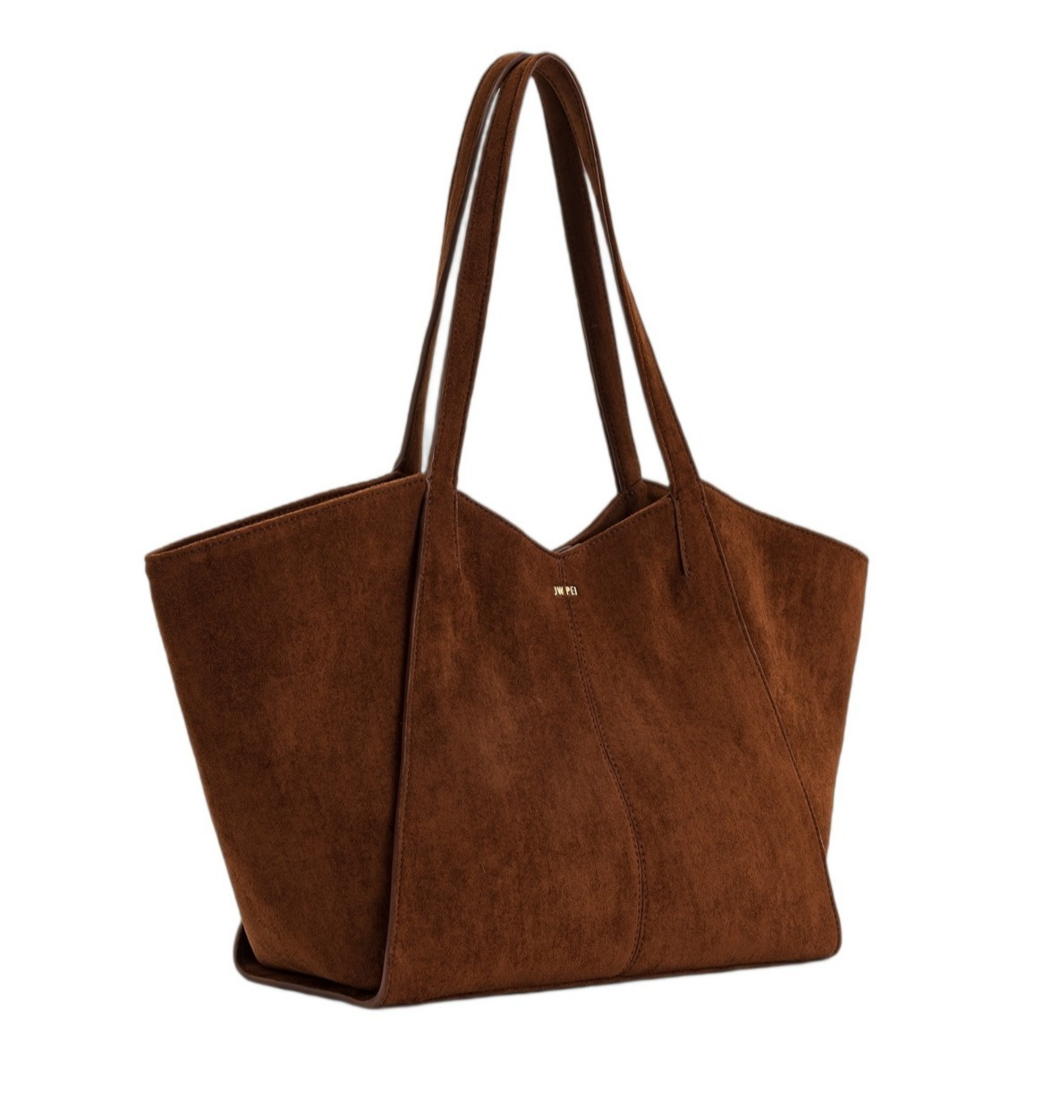 $139. JW Pei Women's Kiana Shoulder Tote Bag Suede Brown Gold
