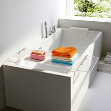 39.4" Bathtub Caddies and Trays Clear Acrylic Bathroom Bathtub Tray with Handle