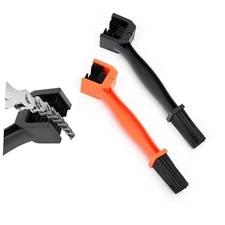  2 PCS Motorcycle Chain Brush, Bike Chain Cleaning Brush with Black+orange