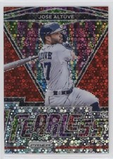 2021 Panini Prizm Fearless Red Donut Circle Prizm 71/99 Jose Altuve #FR-9 0zd3