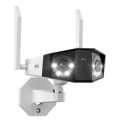 4K WiFi Security Camera with 180° Ultra-Wide Angle, 2.4/5GHz Plug-in Outdoor ...