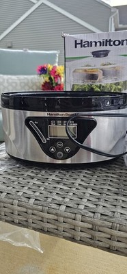 Hamilton Beach Digital 3-Tier Electric Food Steamer 7.8L Timer Keep Warm